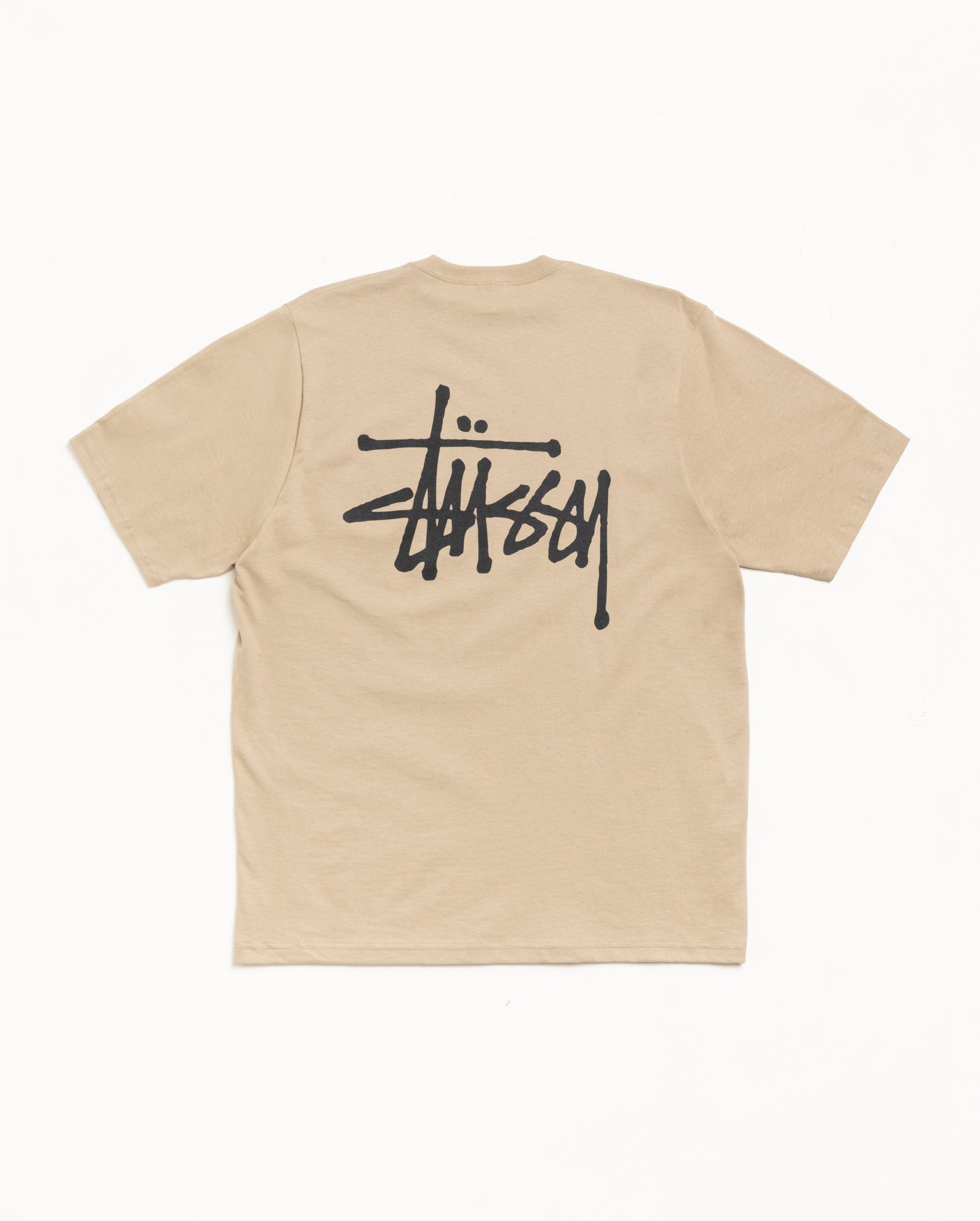 Basic Stussy Tee Mens Short Sleeve In Khaki