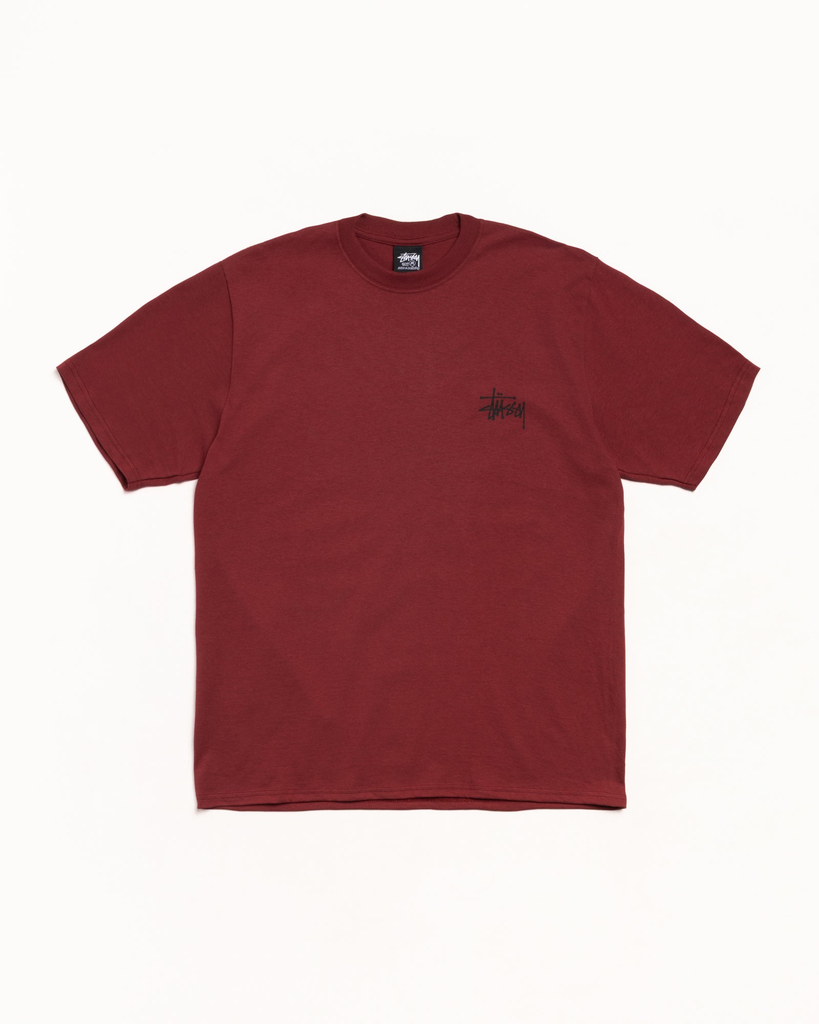 Basic Stussy Tee Mens Short Sleeve In Wine