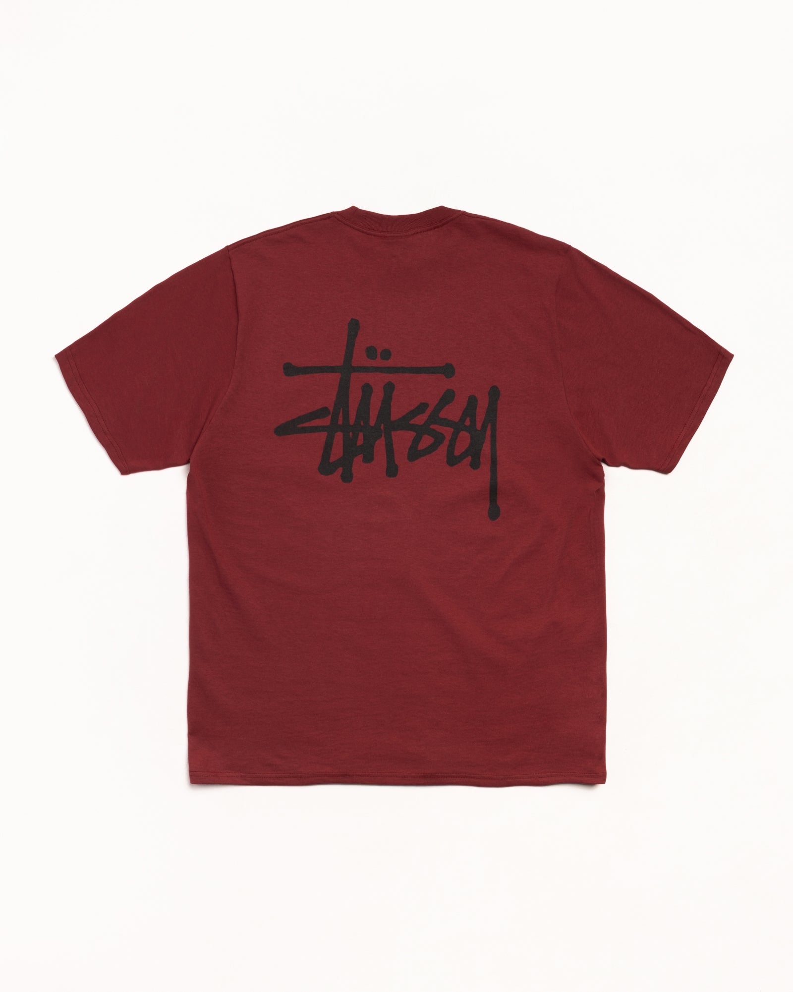 Basic Stussy Tee Mens Short Sleeve In Wine