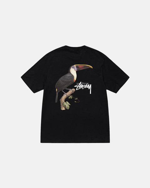 STÜSSY TOUCAN TEE BLACK SHORTSLEEVE