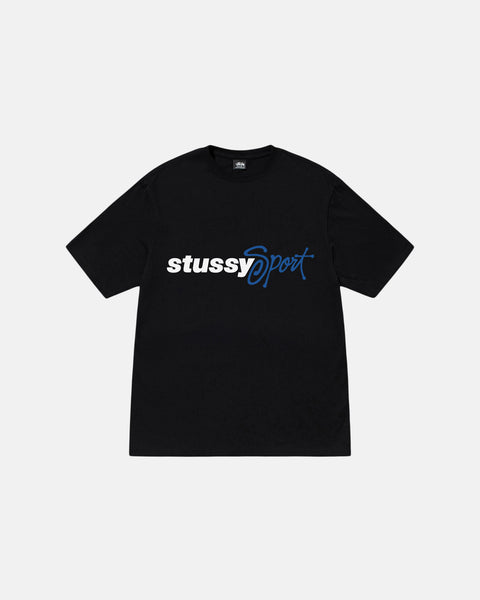 STÜSSY SPORT SCRIPT TEE BLACK SHORTSLEEVE