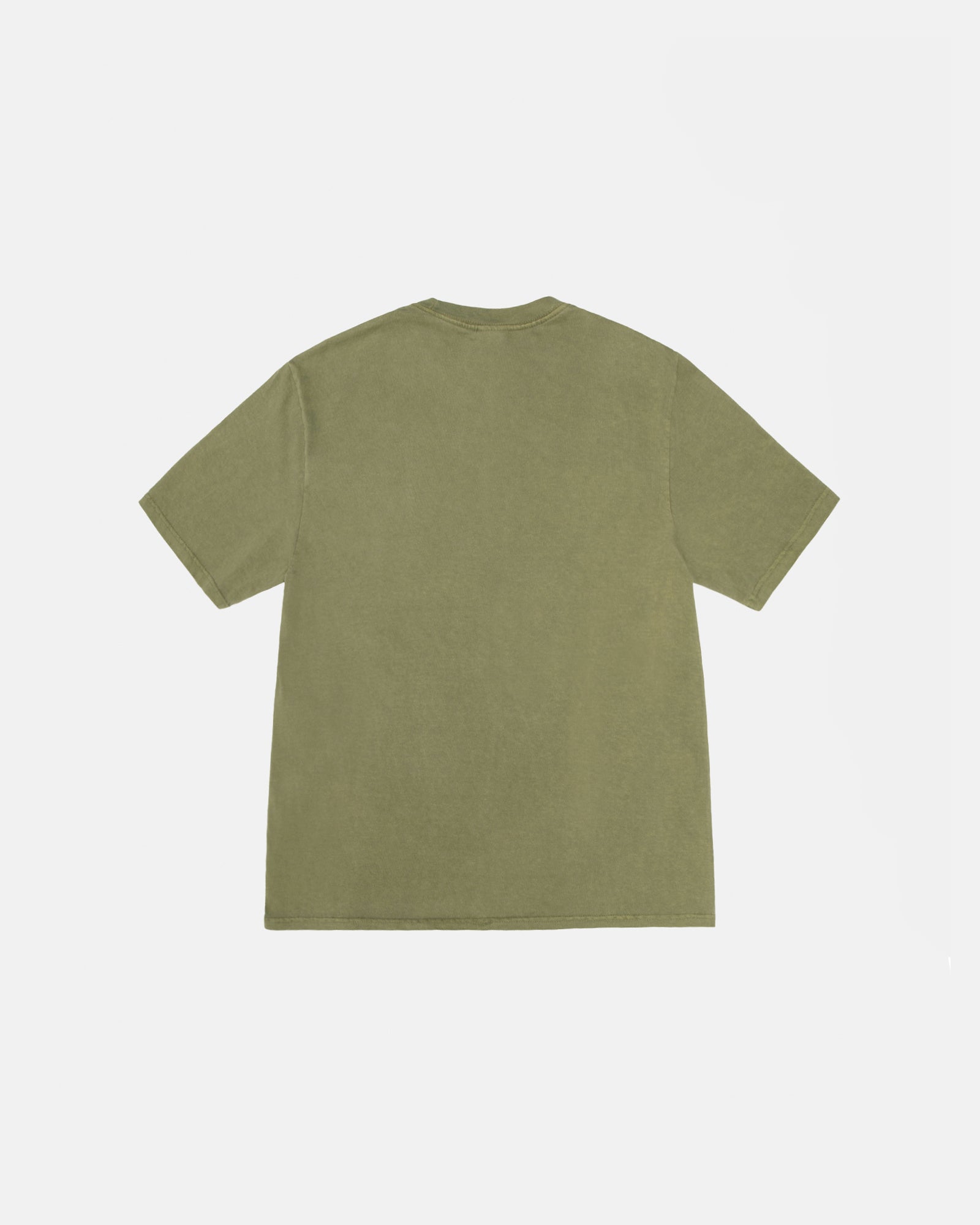 STÜSSY BEACH ROOTS TEE PIGMENT DYED OLIVE SHORTSLEEVE