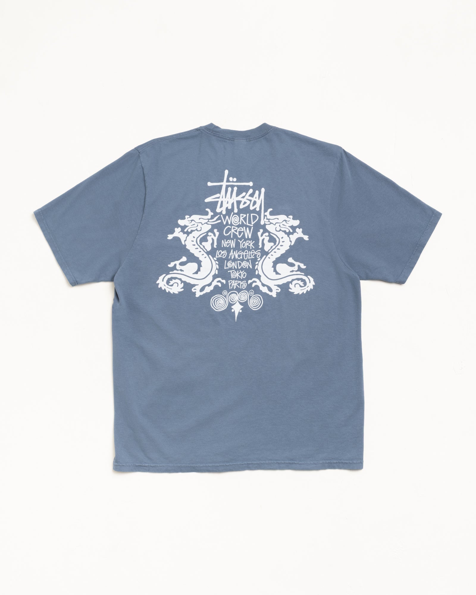 Double Dragon Pig. Dyed Tee Mens Short Sleeve In Navy