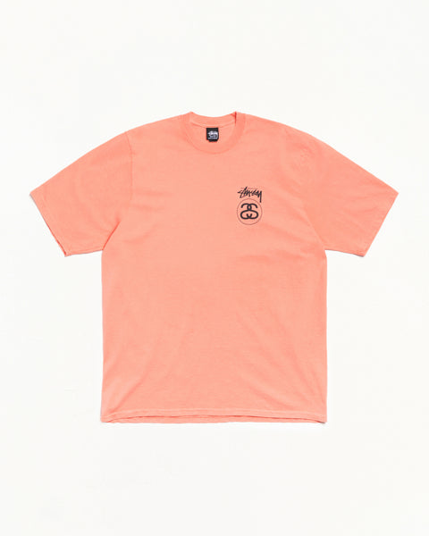 Stock Link Pig. Dyed Tee Mens Short Sleeve In Sherbert