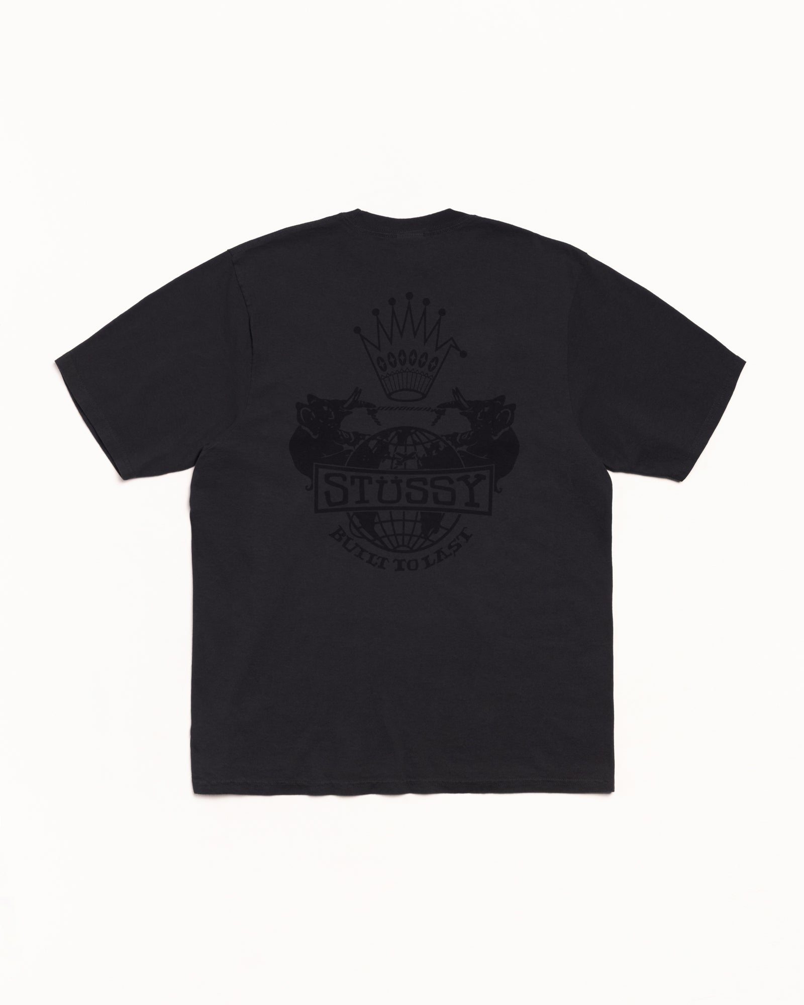 Built To Last Pig. Dyed Tee Mens Short Sleeve In Faded Black