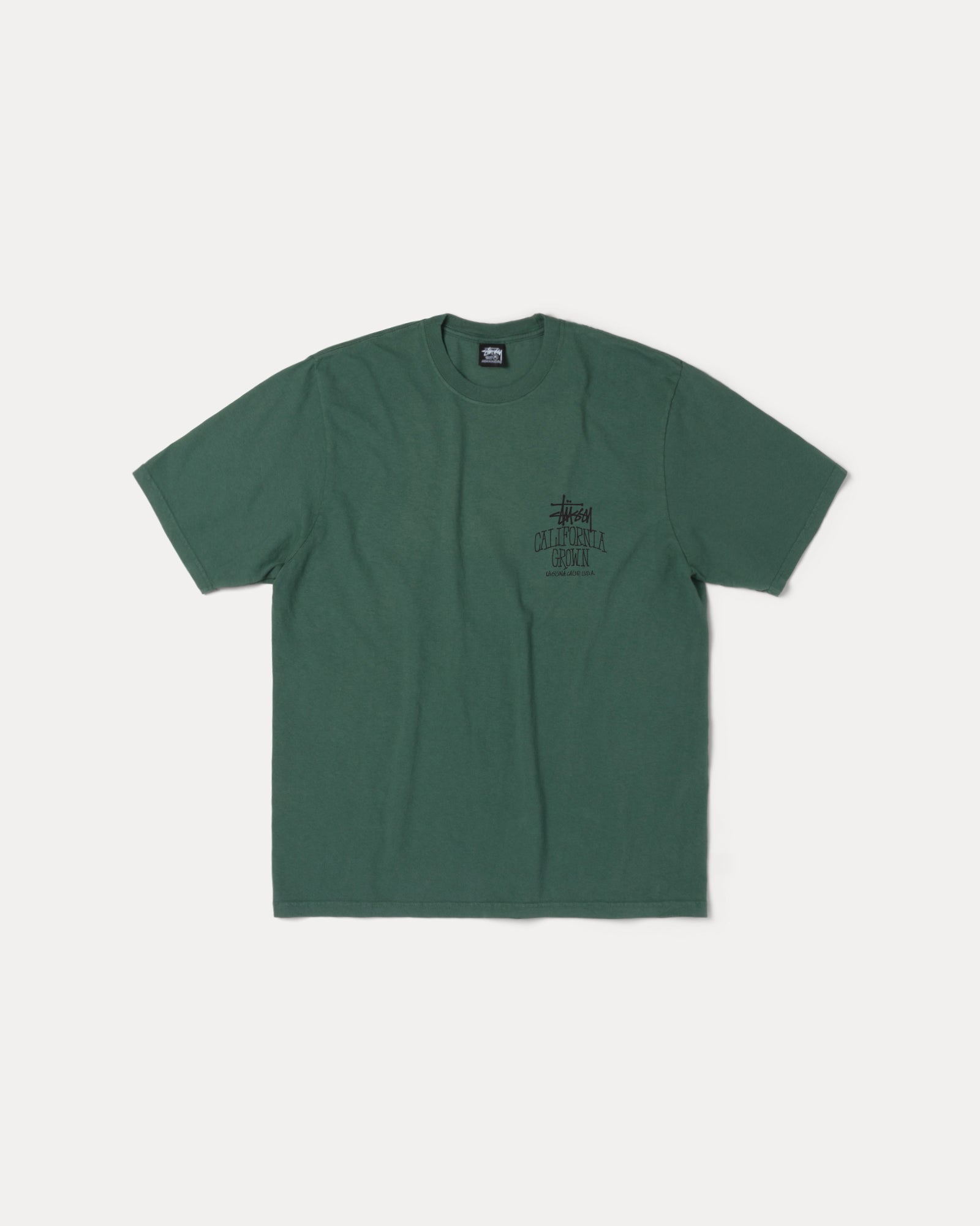 Cali Grown Pig. Dyed Tee Mens Short Sleeve In Pine