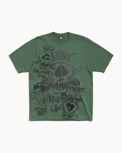Skulls Pig. Dyed Tee Mens Short Sleeve In Pine