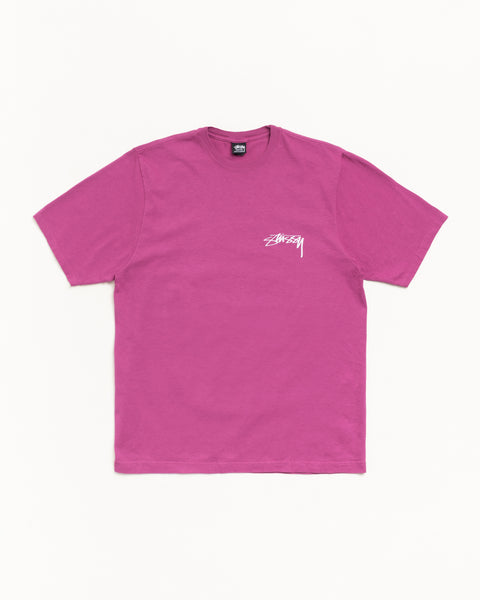 Skate Stack Pig. Dyed Tee Mens Short Sleeve In Berry