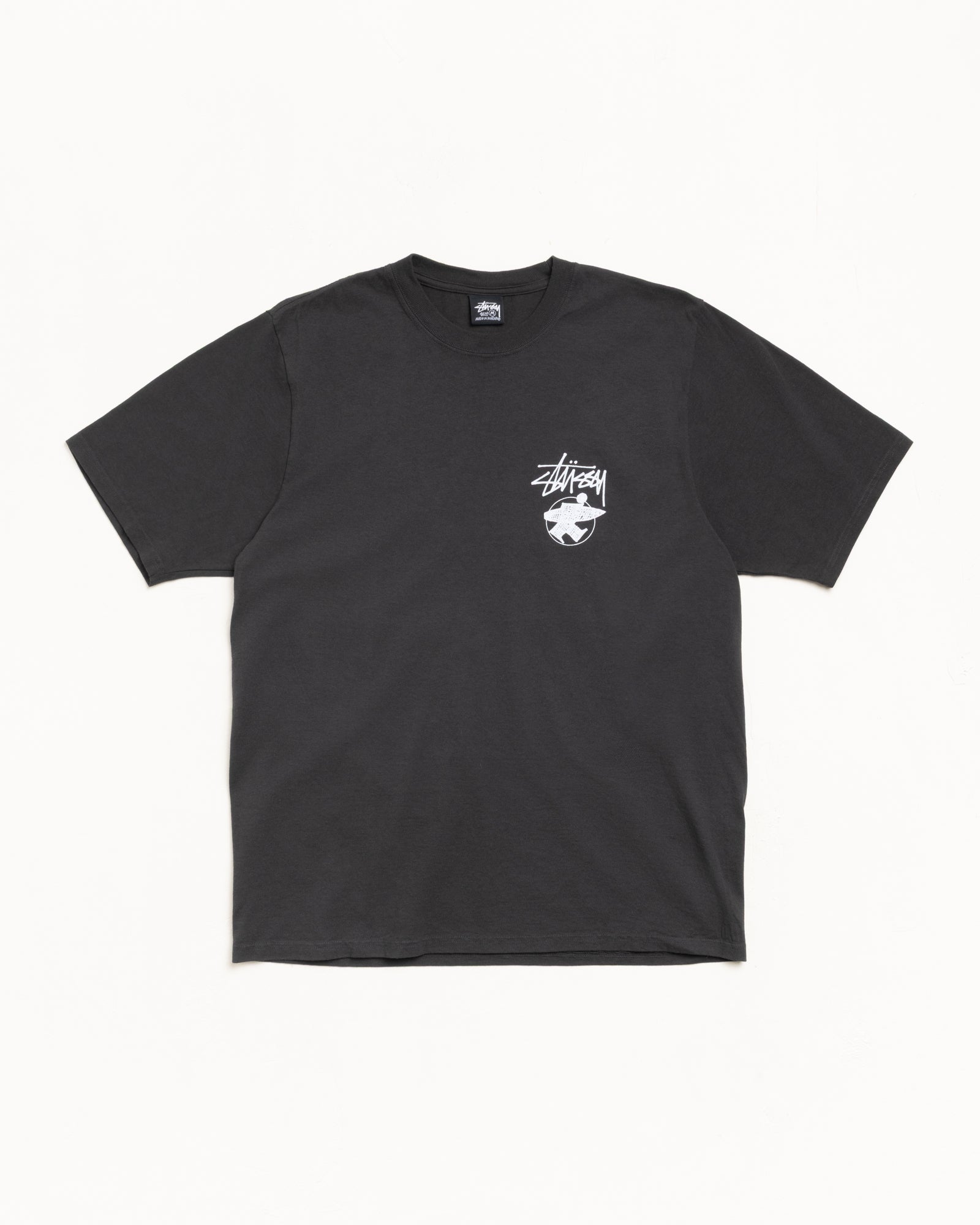 Long Haul Pig. Dyed Tee Mens Short Sleeve In Faded Black