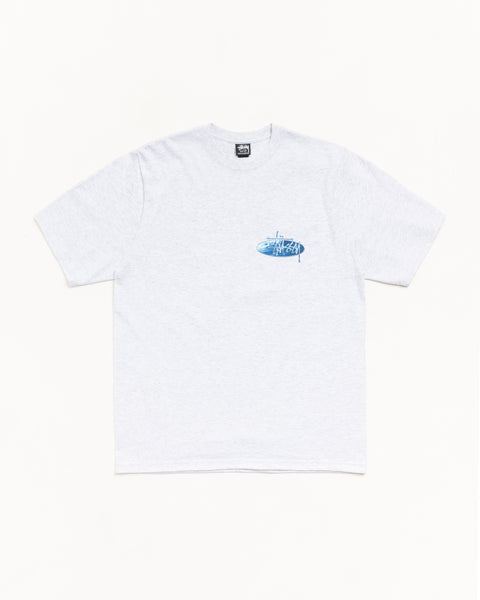 Wave Oval Tee Mens Short Sleeve In Ash