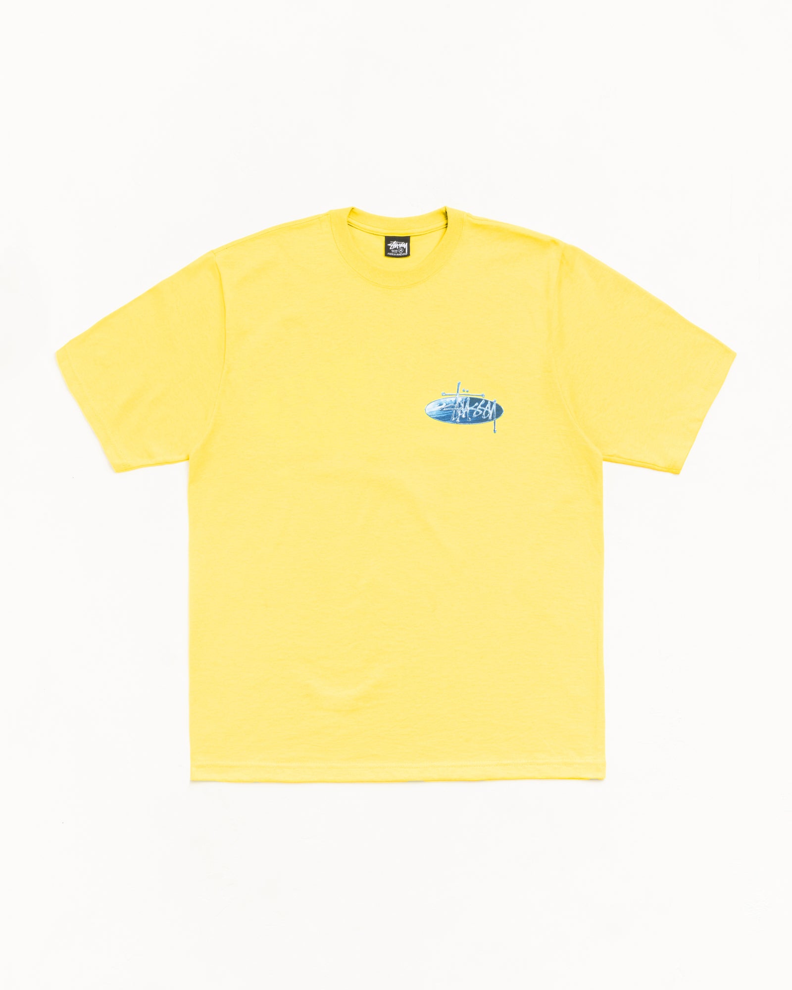 Wave Oval Tee Mens Short Sleeve In Lemon