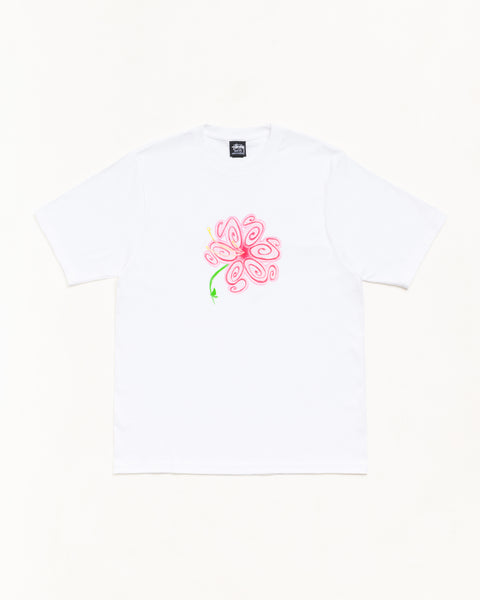 S Flower Tee Unisex Short Sleeve In White