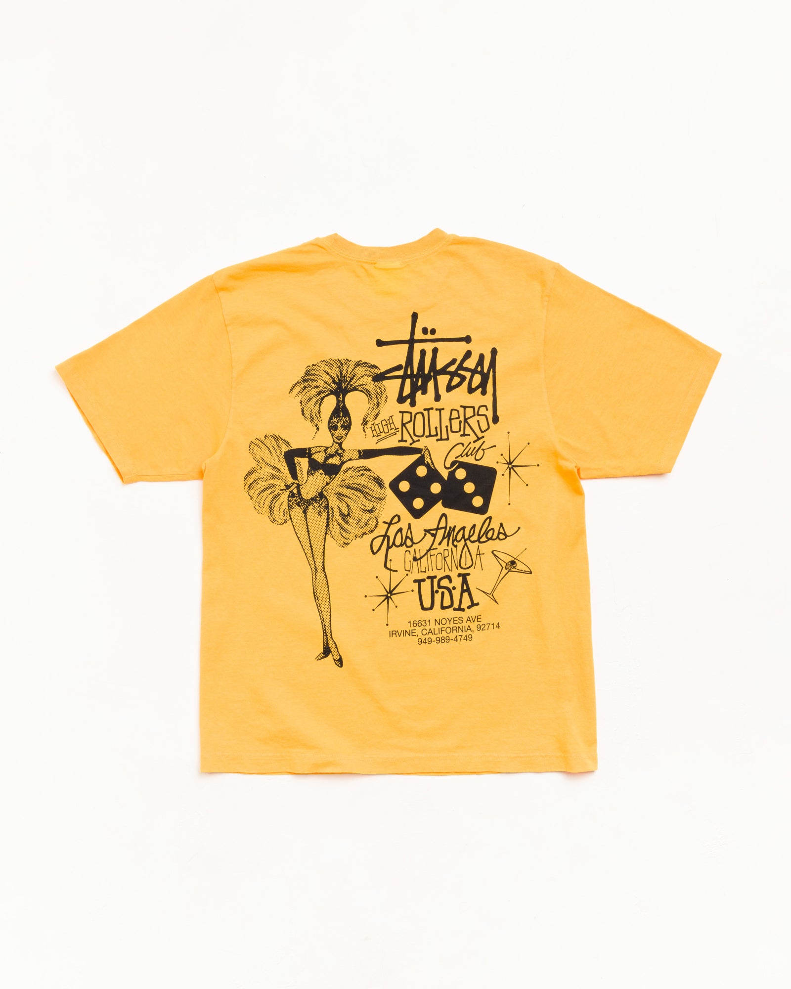 High Rollers Pig. Dyed Tee Unisex Short Sleeve In Marigold