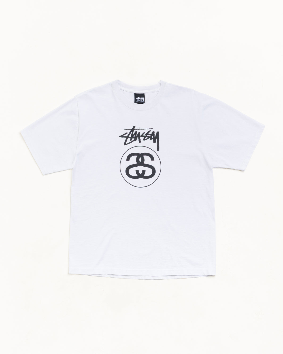 Stock Link Tee Unisex Short Sleeve In White
