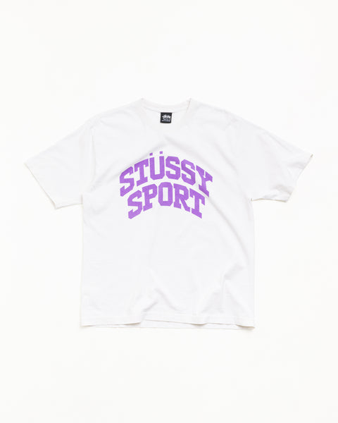 Block Sport Tee Unisex Short Sleeve In White