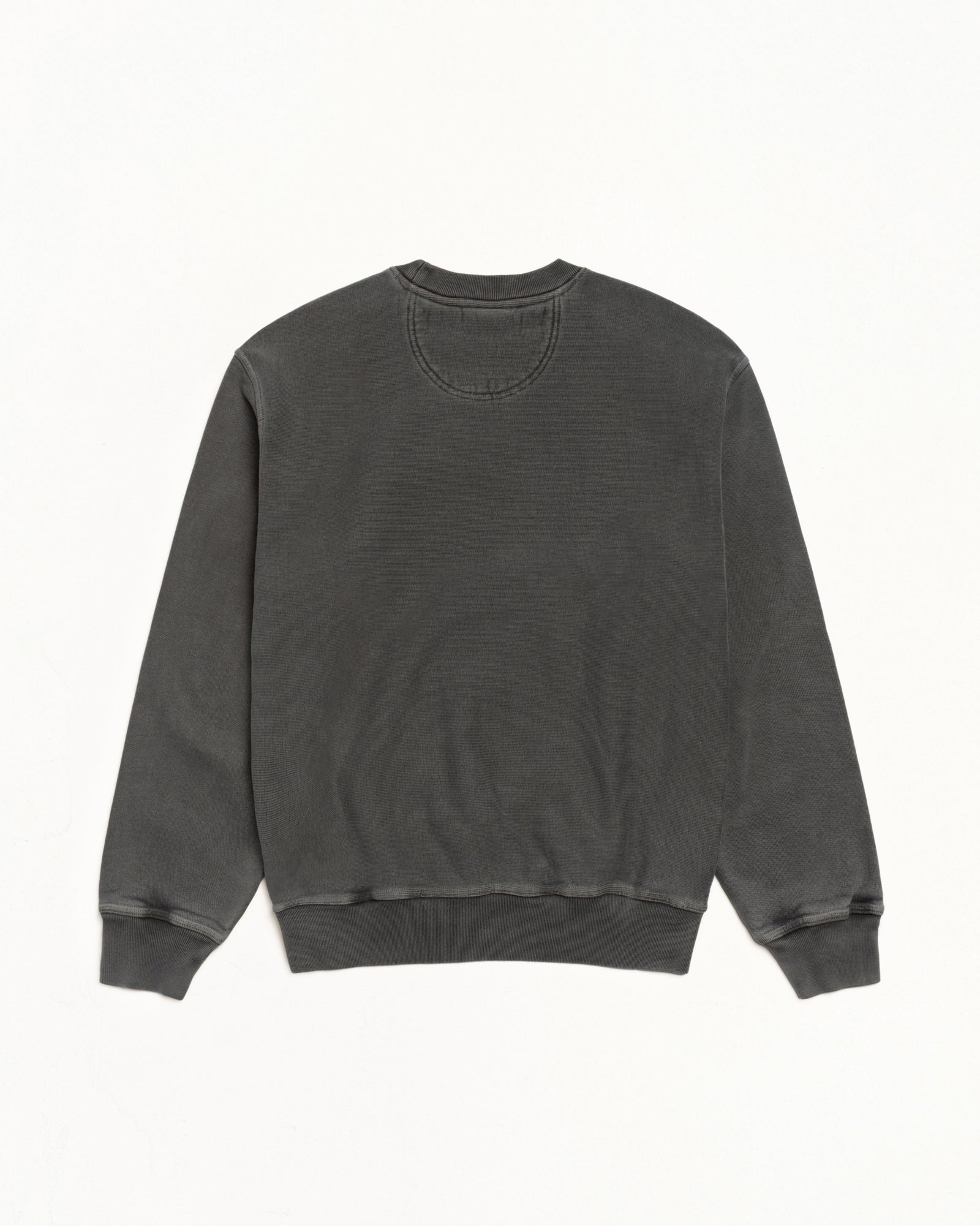 Stussy Wear Pig. Dyed Crew Mens Long Sleeve In Black