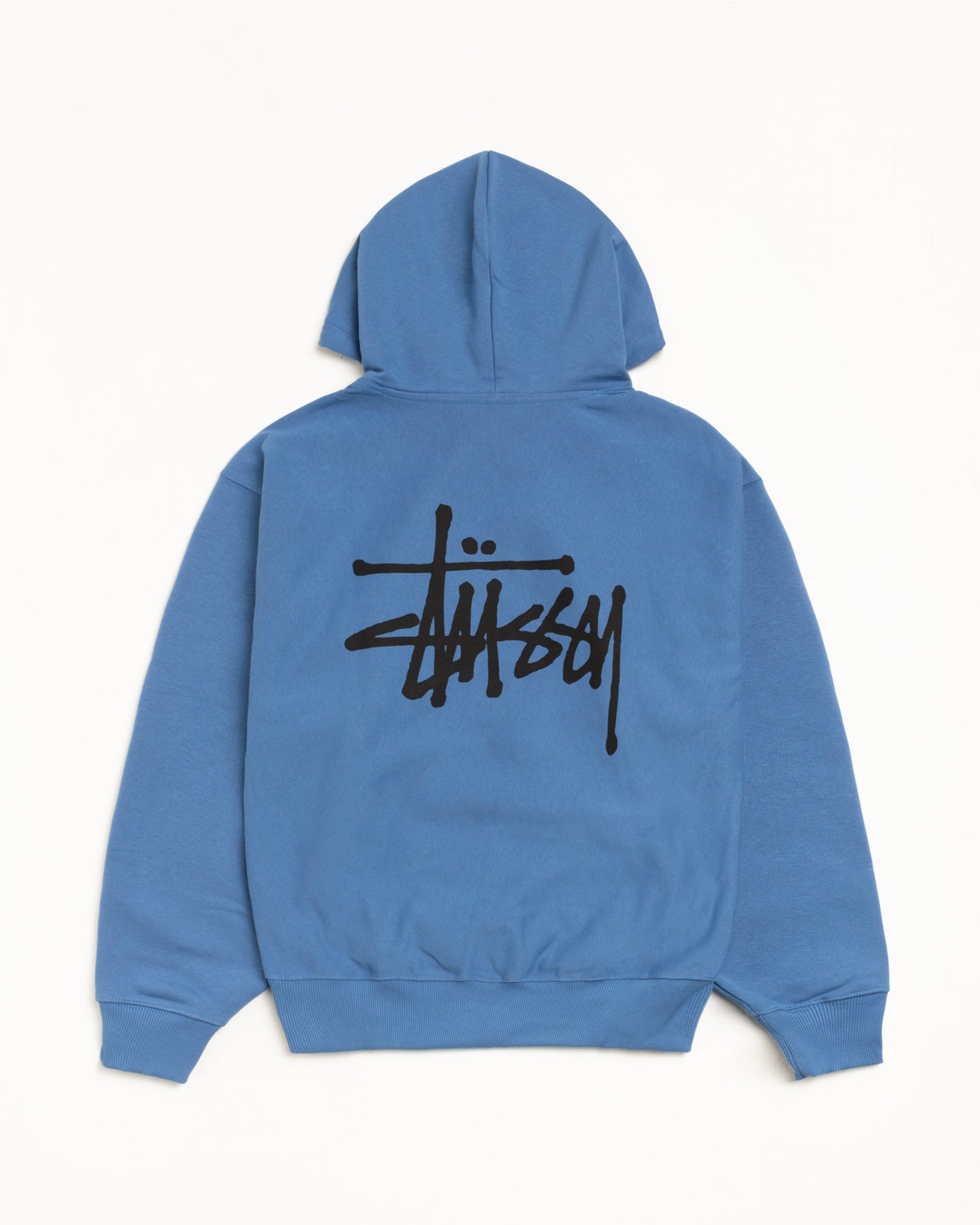 Basic Stüssy Hoodie – Blue | Sweats | Stüssy Korea
