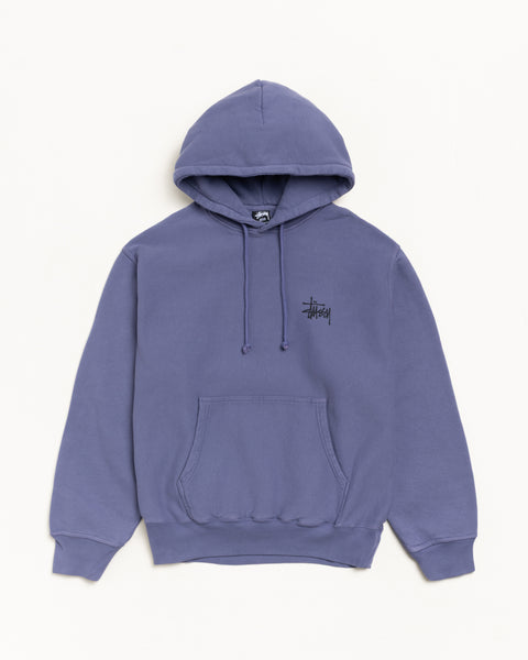 Basic Stussy Pig. Dyed Hood Mens Long Sleeve In Grape