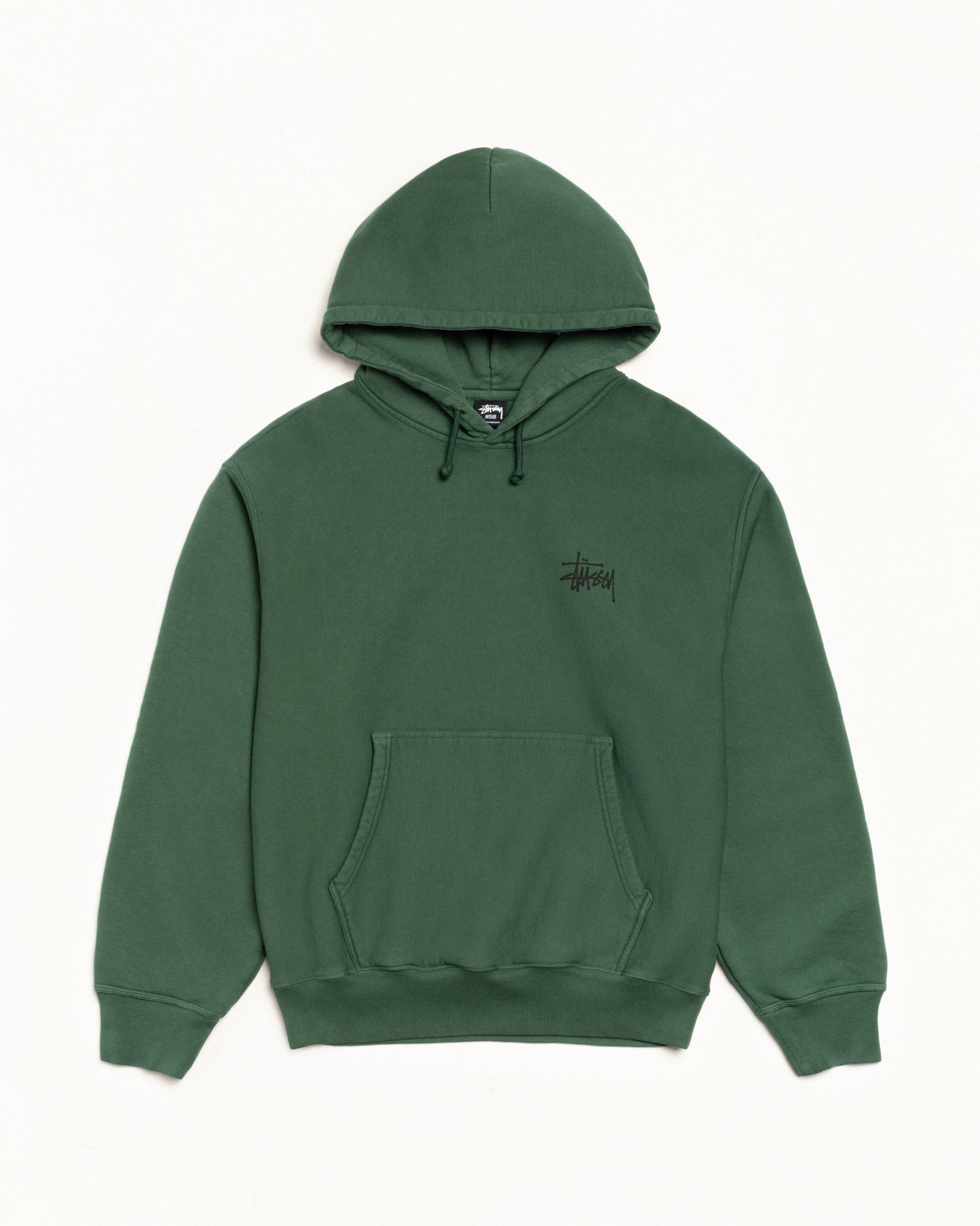 Basic Stüssy Hoodie Pigment Dyed – Pine | Tee & Sweats | Stüssy Korea