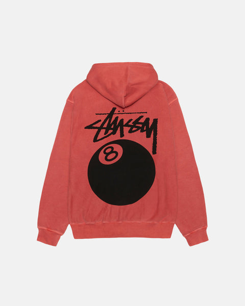 Stüssy 8 Ball Hoodie Pigment Dyed Guava Sweats