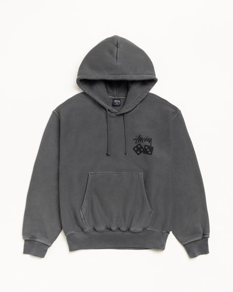 Dice Pig. Dyed Hood Mens Long Sleeve In Black