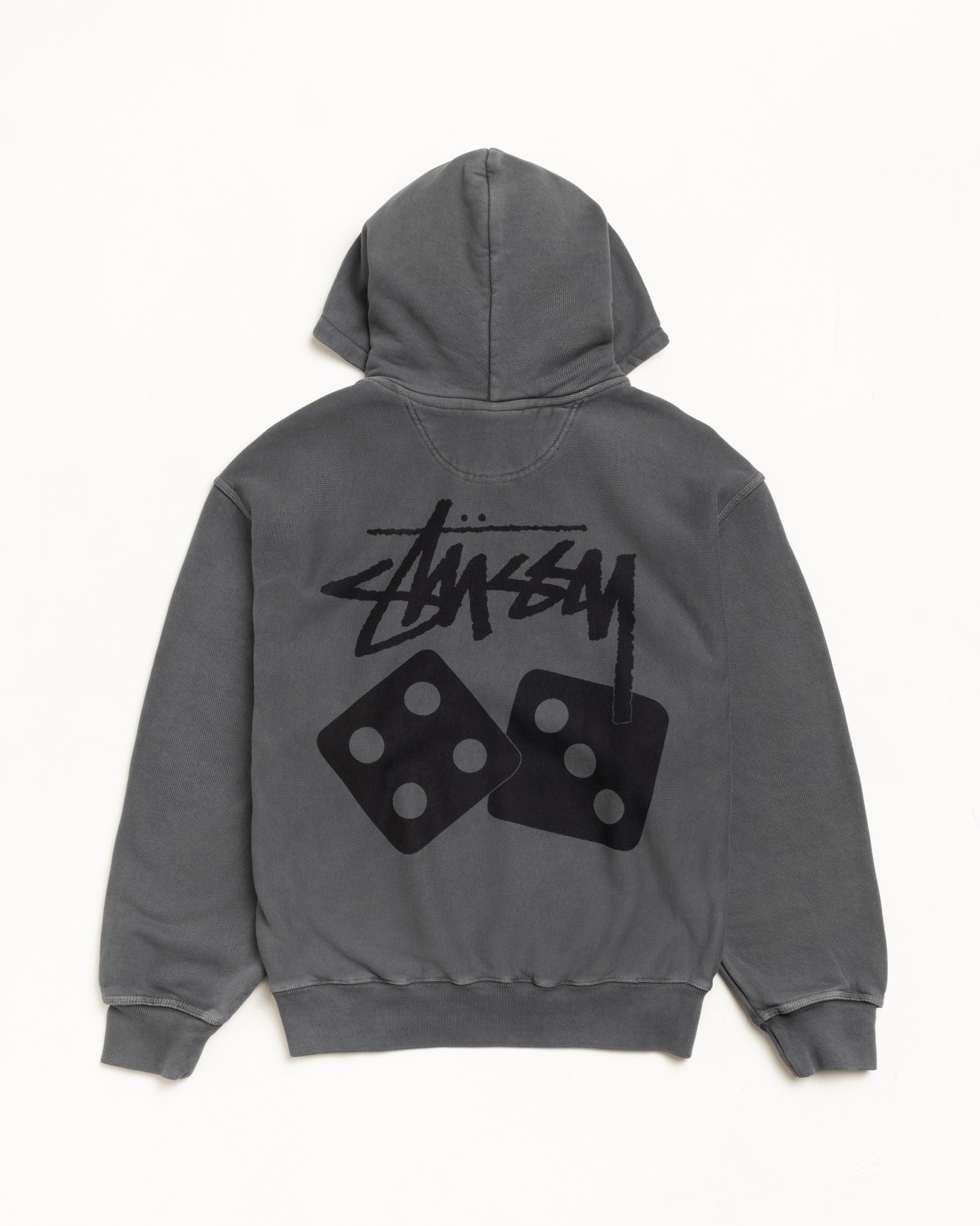 Dice Pig. Dyed Hood Mens Long Sleeve In Black