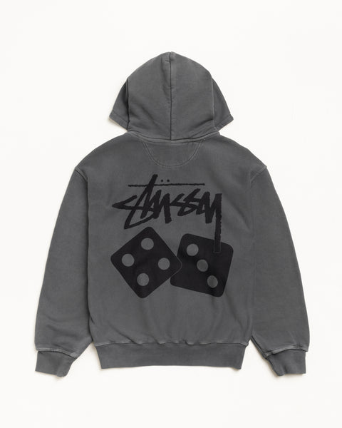 Dice Pig. Dyed Hood Mens Long Sleeve In Black