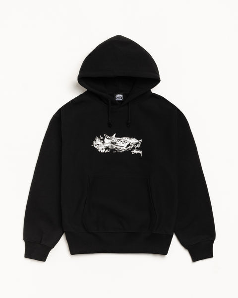 Fawn Hood Mens Long Sleeve In Black