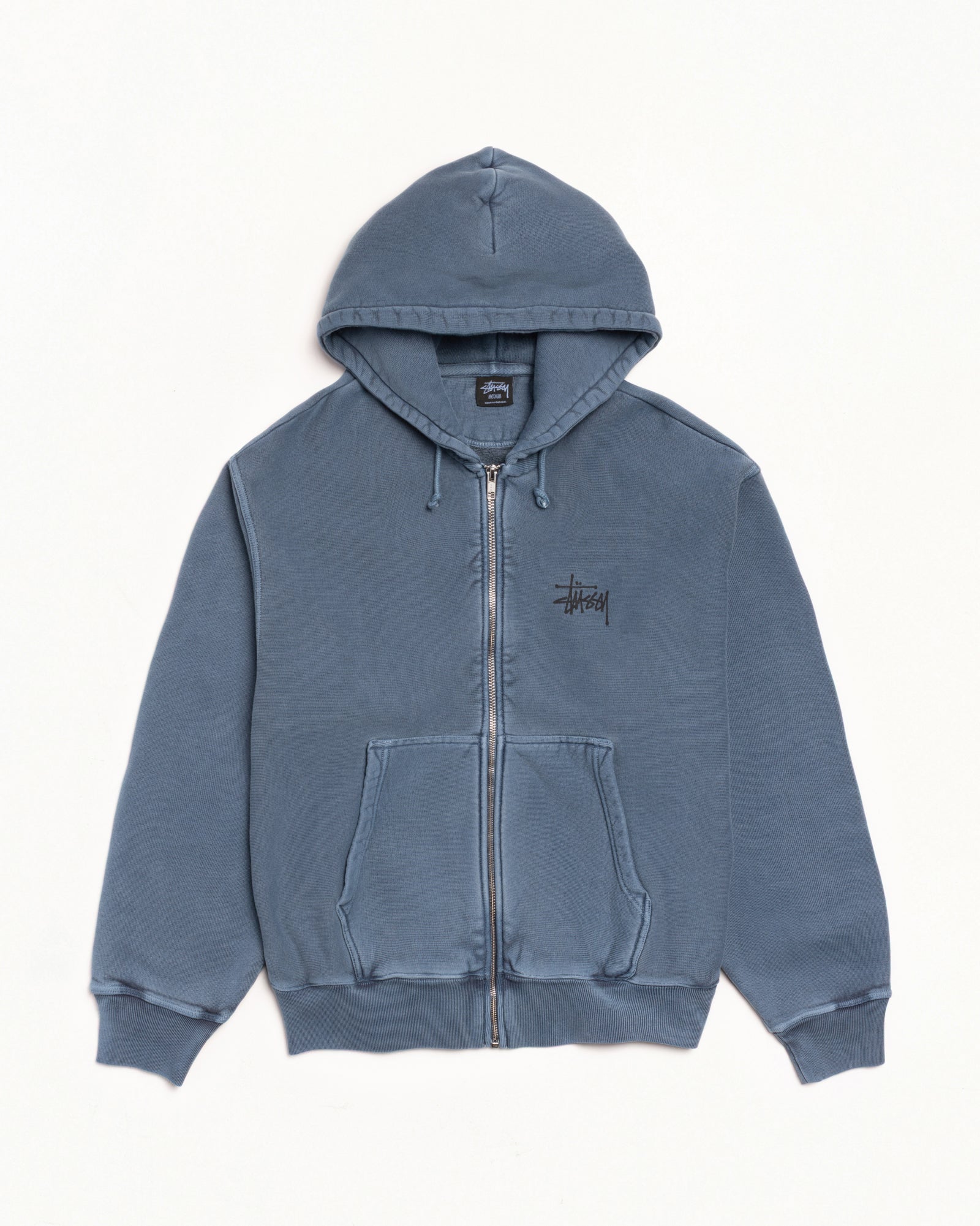 i*t様 スペシャル！old stussy cotton triple zip Basic Stüssy Zip Hoodie Pigment Dyed – Navy | Tee & Sweats