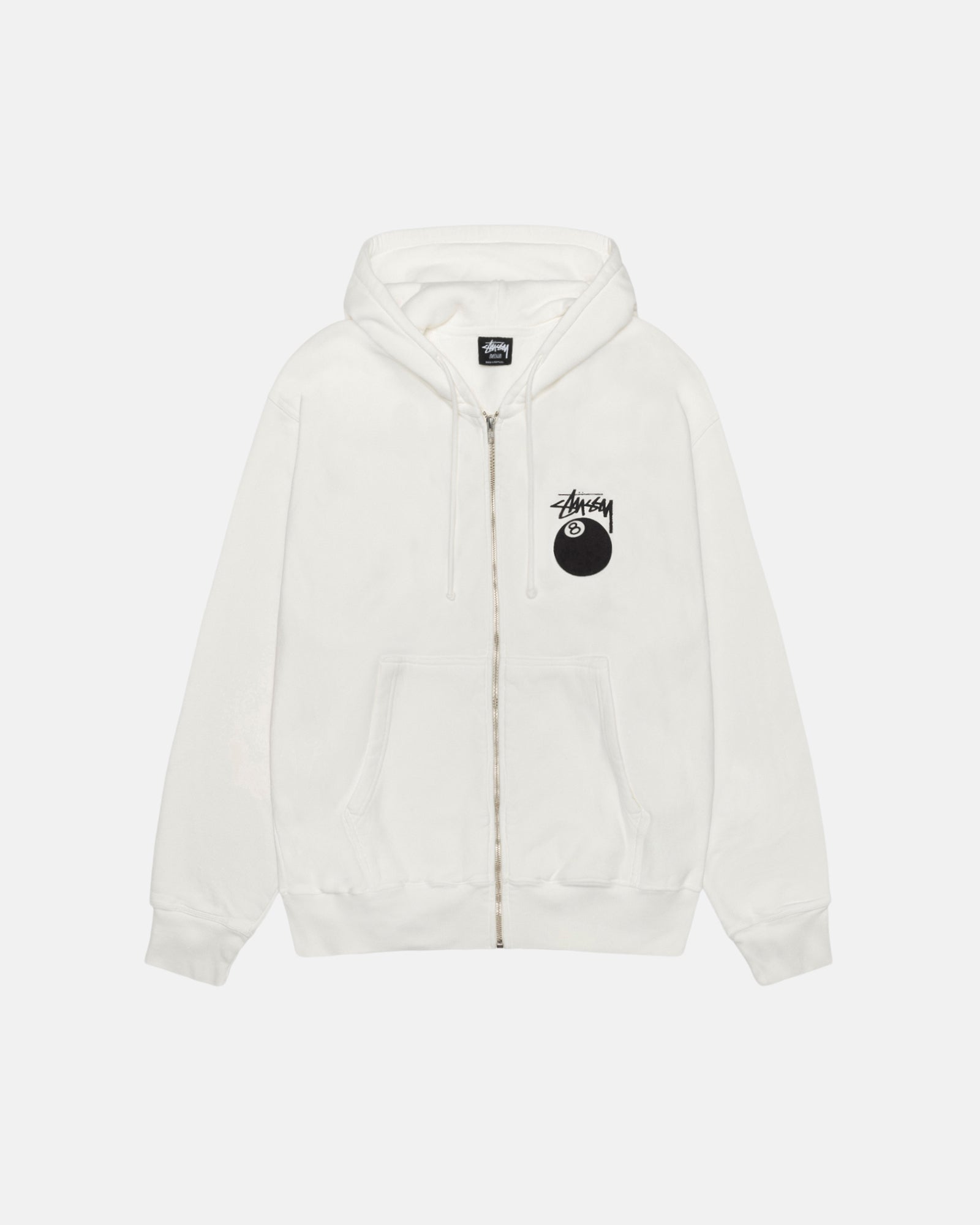 Stüssy 8 Ball Zip Hoodie Pigment Dyed Natural Sweats