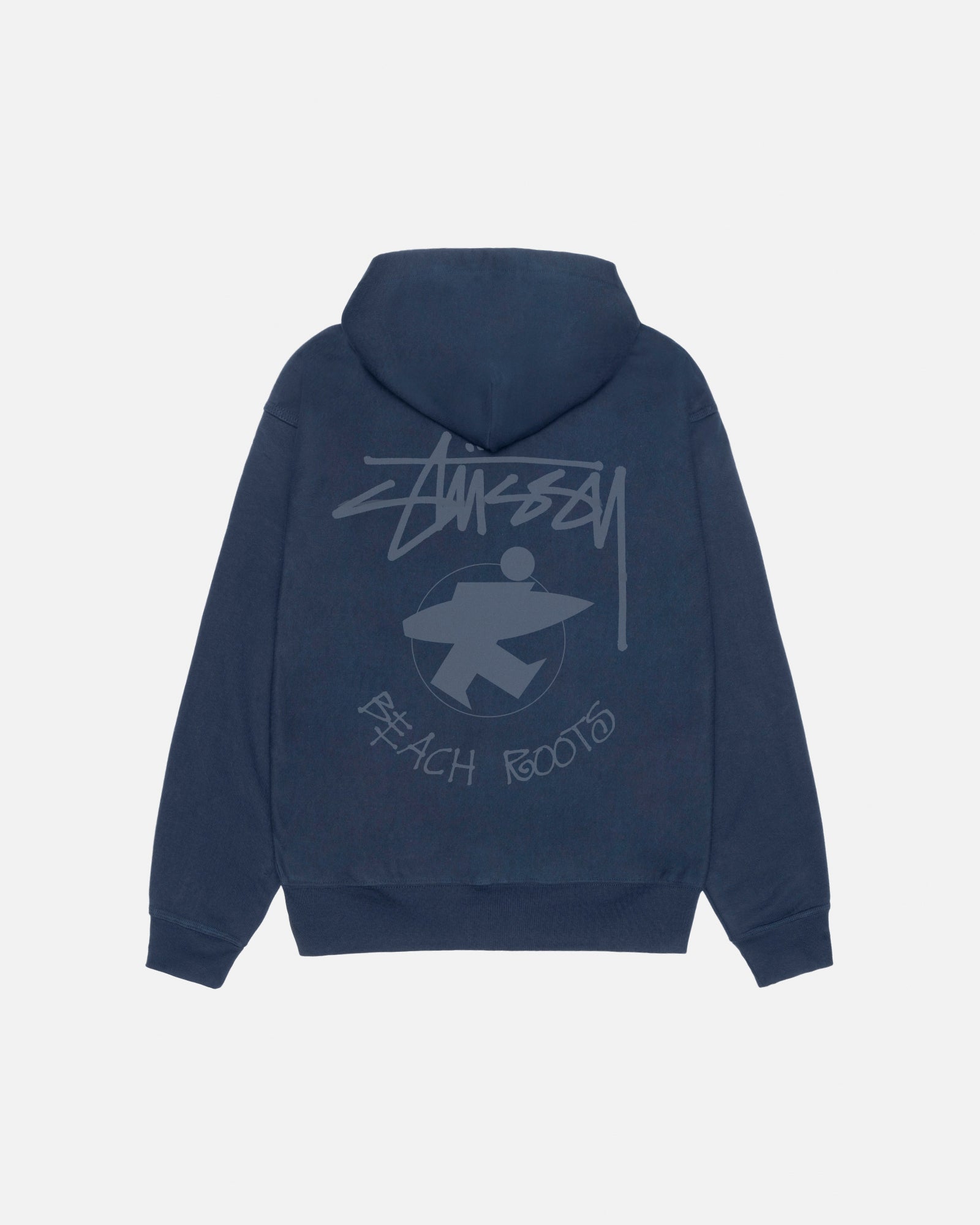 STÜSSY BEACH ROOTS ZIP HOODIE NAVY SWEATS