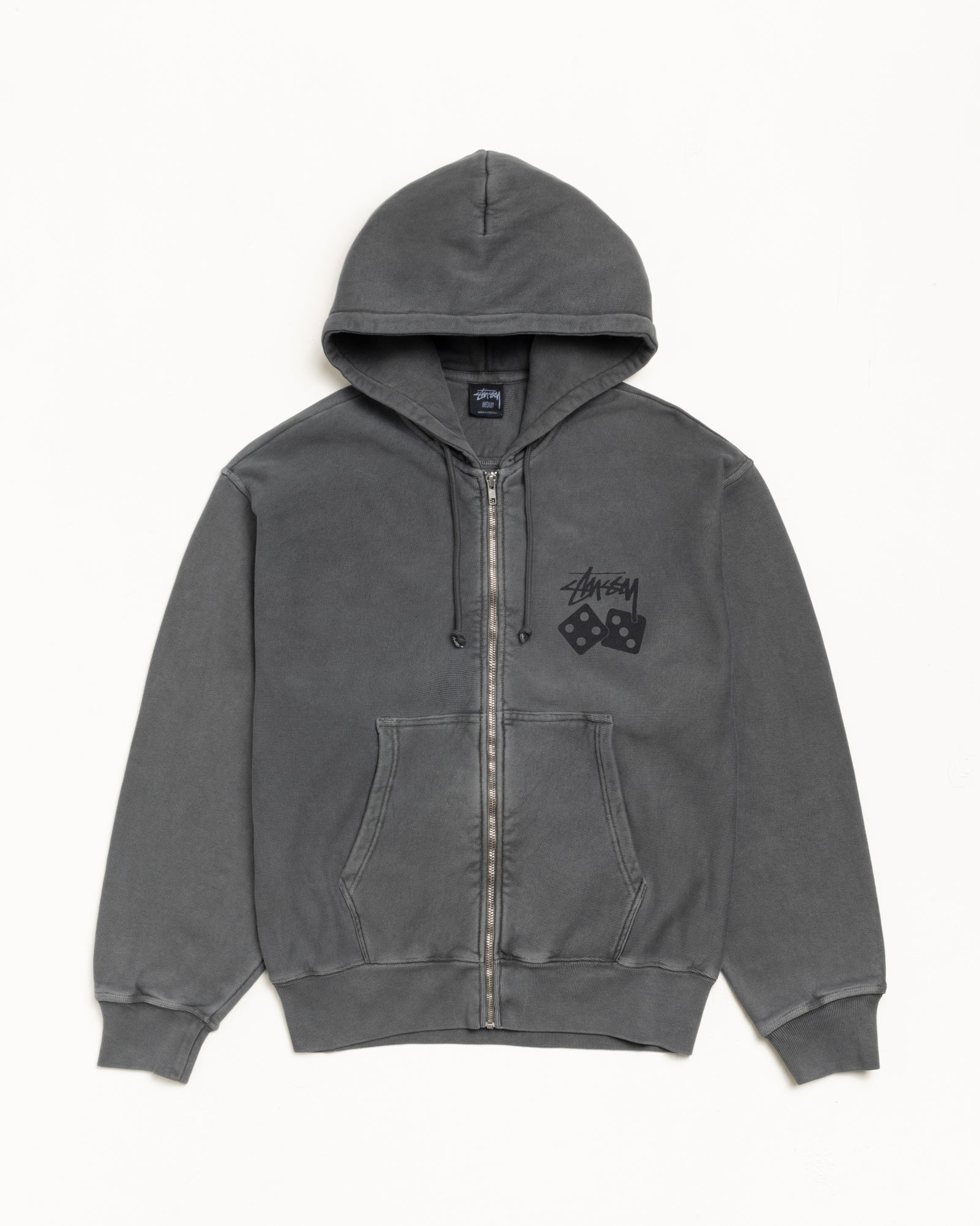 Dice Pigment Dyed Zip Hood