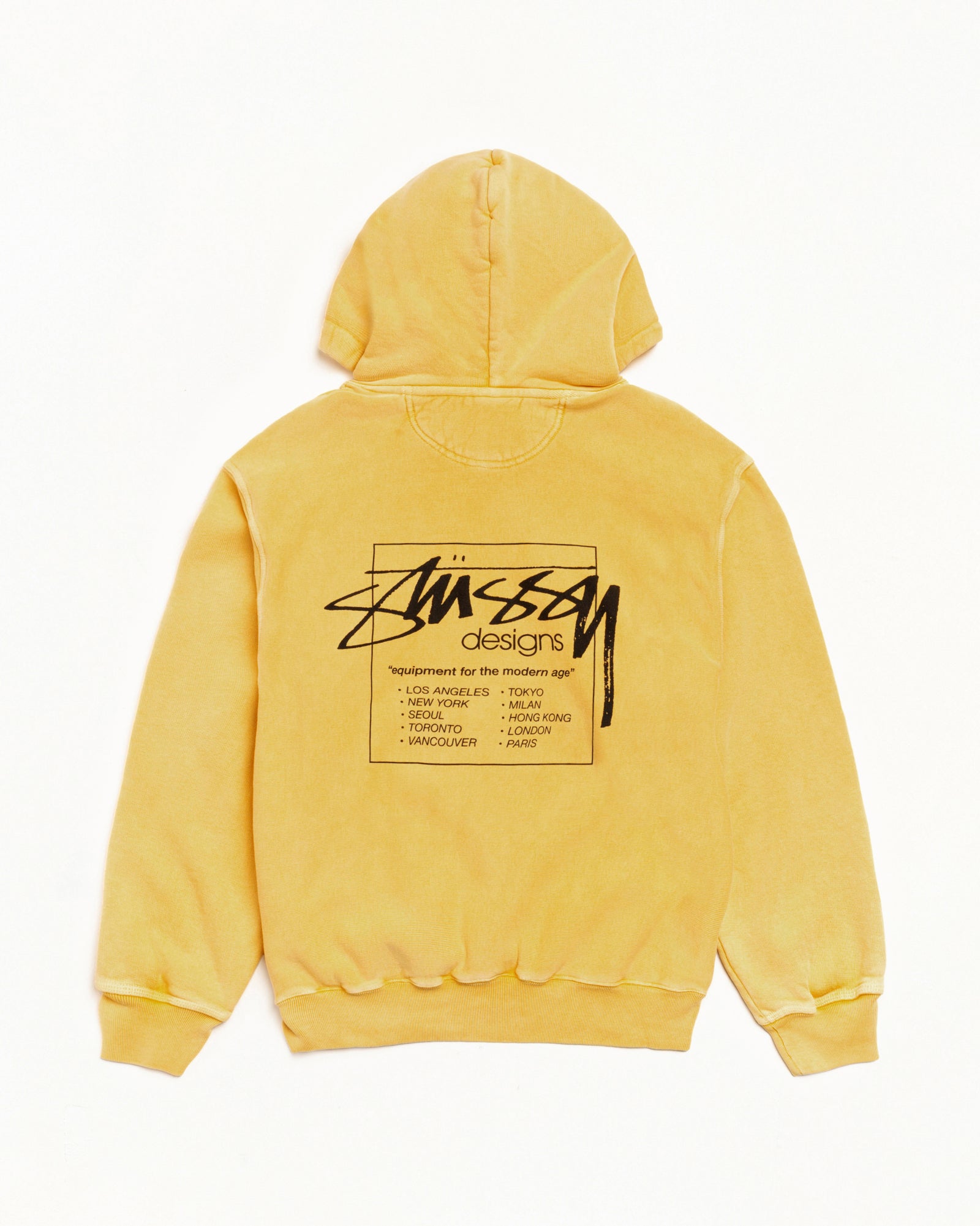 Modern Age Zip Hoodie Pigment Dyed – Yellow | Sweats | Stüssy Korea