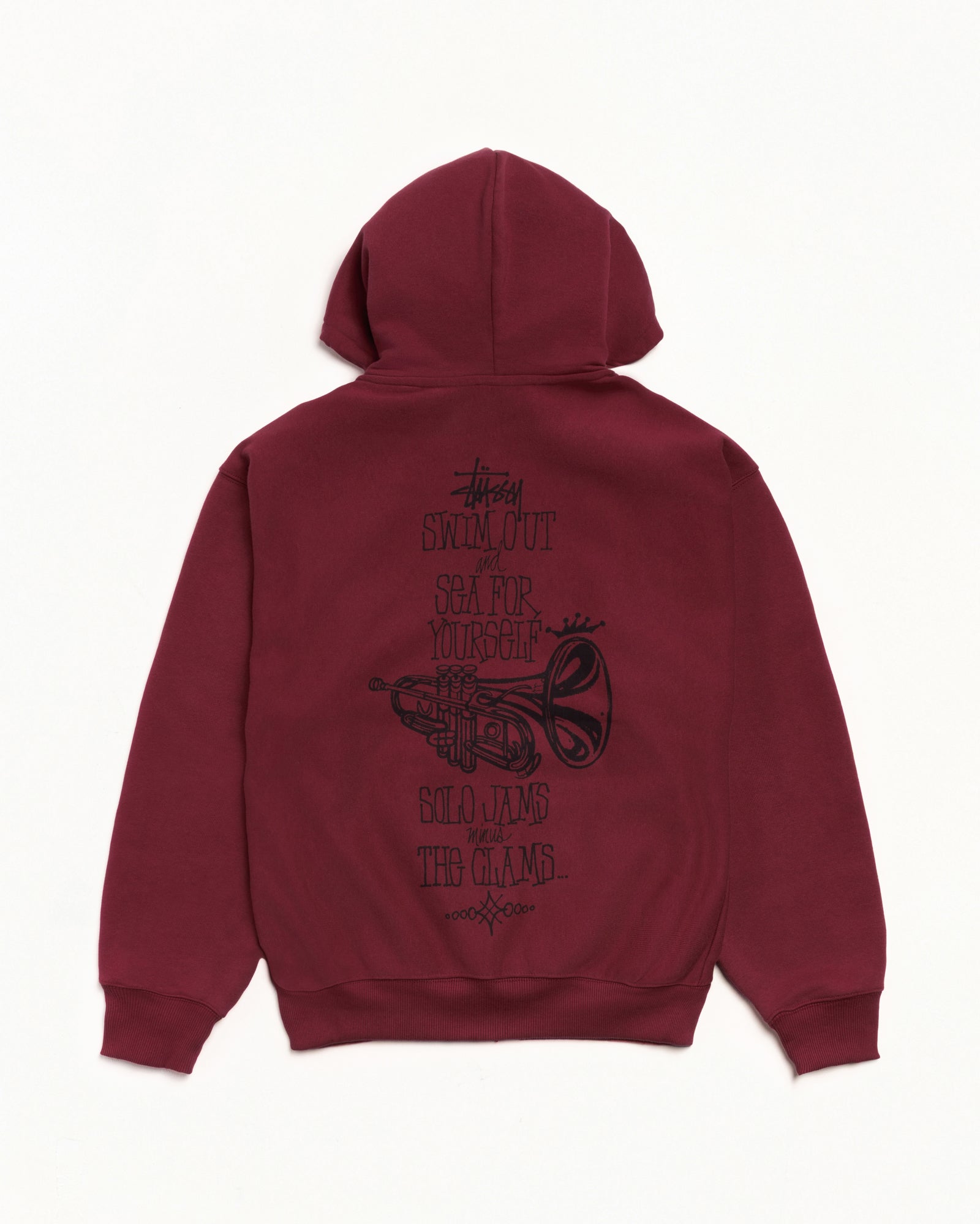 Swim Out Zip Hoodie – Wine | Sweats | Stüssy Korea