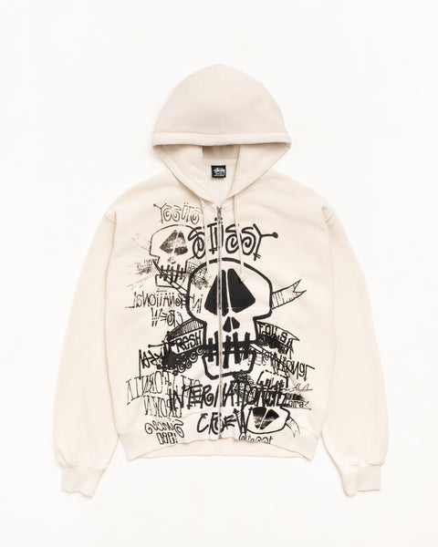 Skulls Zip Hoodie Pigment Dyed – Bone | Sweats | Stüssy Korea