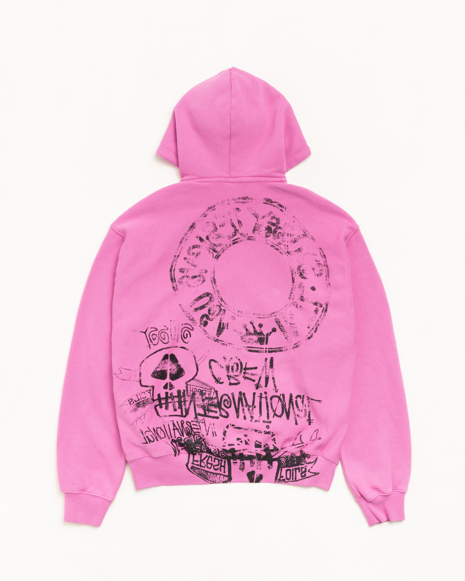 Skulls Zip Hoodie Pigment Dyed – Pink | Sweats | Stüssy Korea