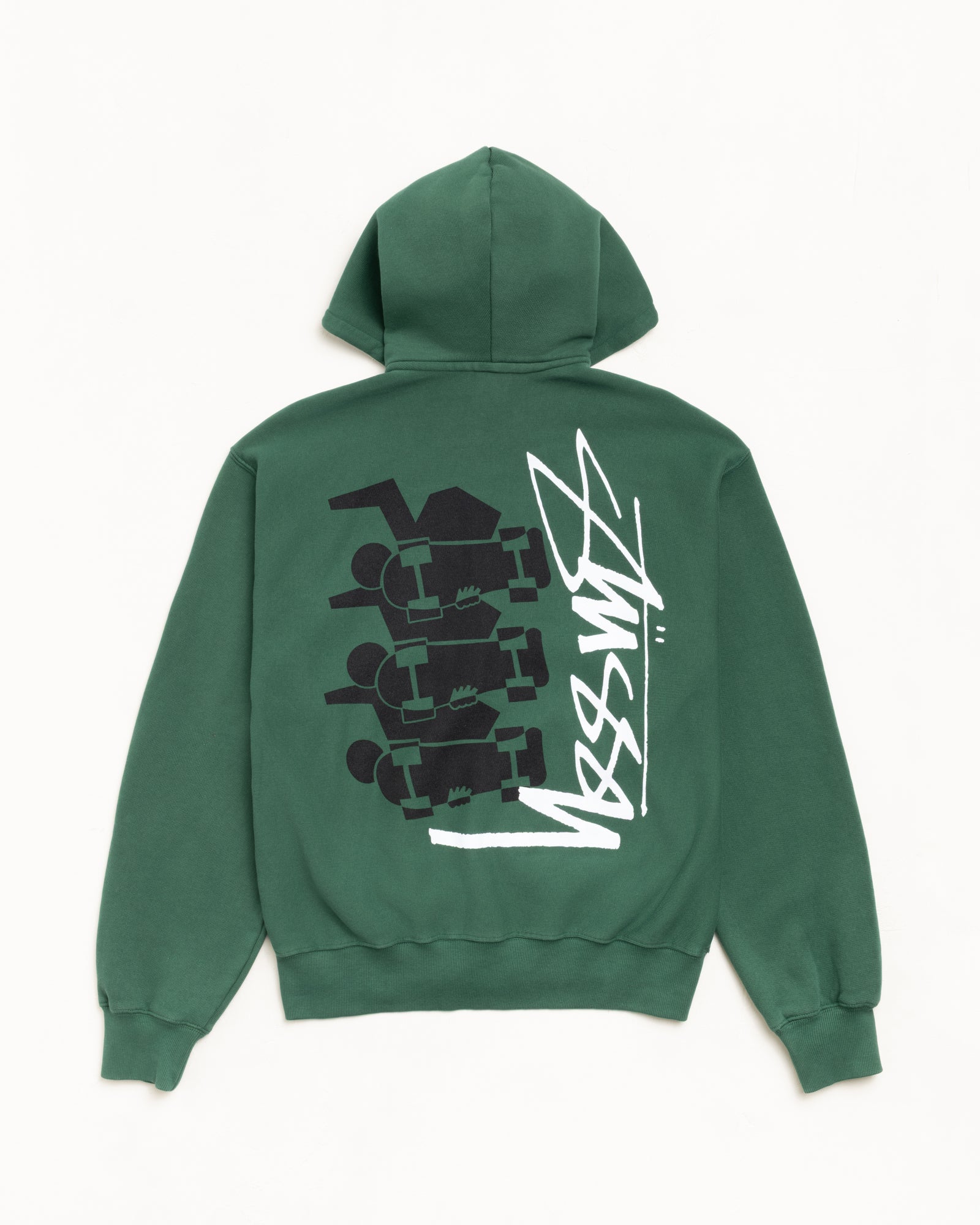 Skate Stack Gar. Dyed Zip Hood Mens Long Sleeve In Pine