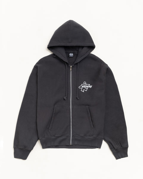 Surf Size Zip Hoodie – Faded Black | Sweats | Stüssy Korea