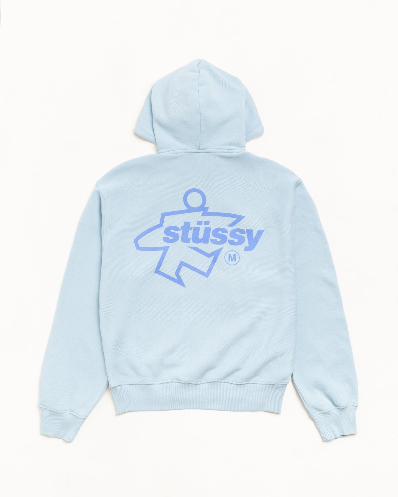 Surf Size Gar. Dyed Zip Hood Mens Long Sleeve In Sky Blue