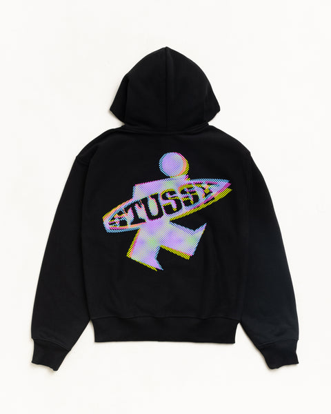 Dot Surf Zip Hood Unisex Long Sleeve In Black