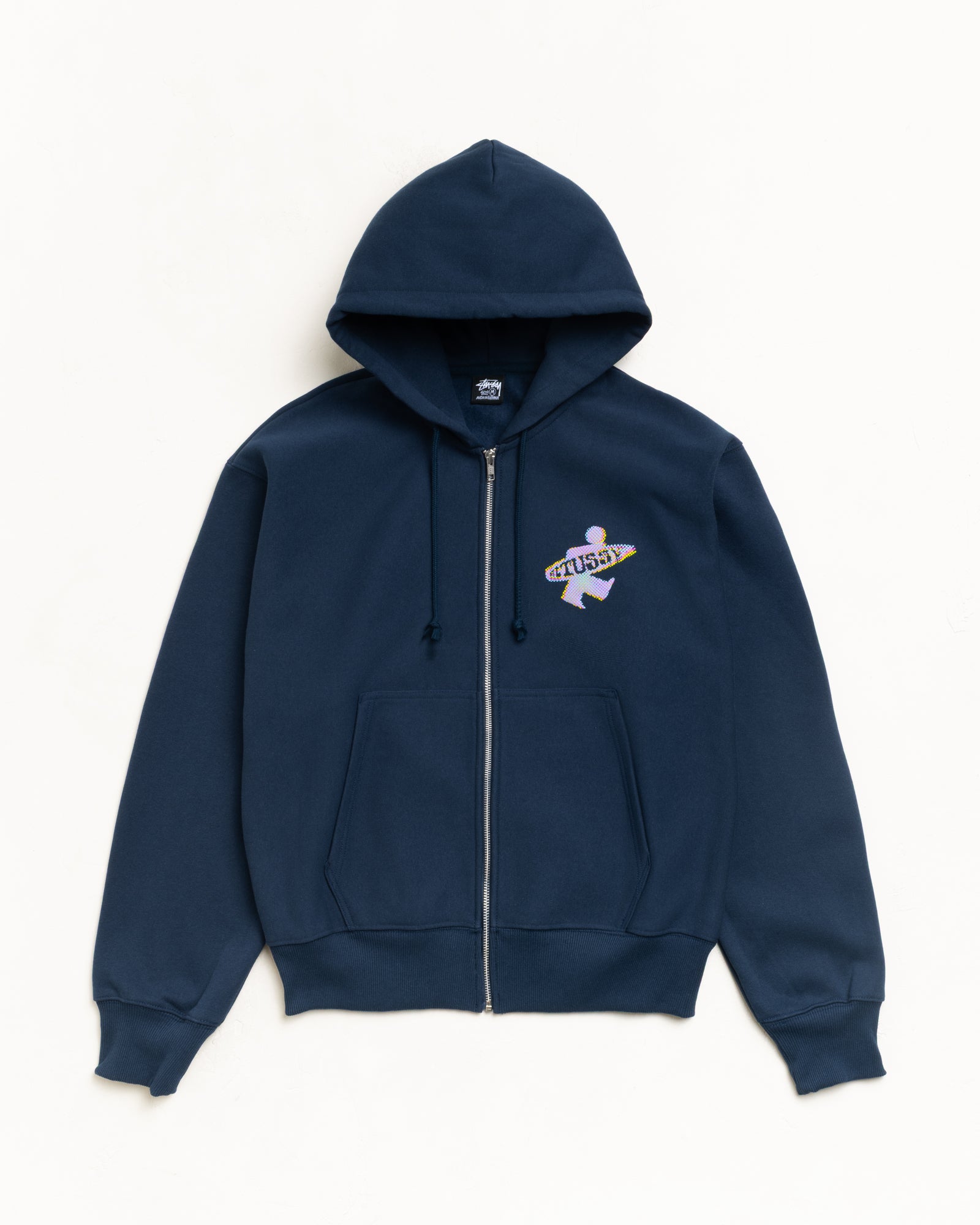 Dot Surf Zip Hood Unisex Long Sleeve In Navy