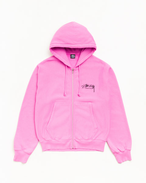 Beach Roots Zip Hoodie Garment Dyed – Pink | Sweats | Stüssy Korea