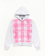 PRINTED PATTERN ZIP HOODIE