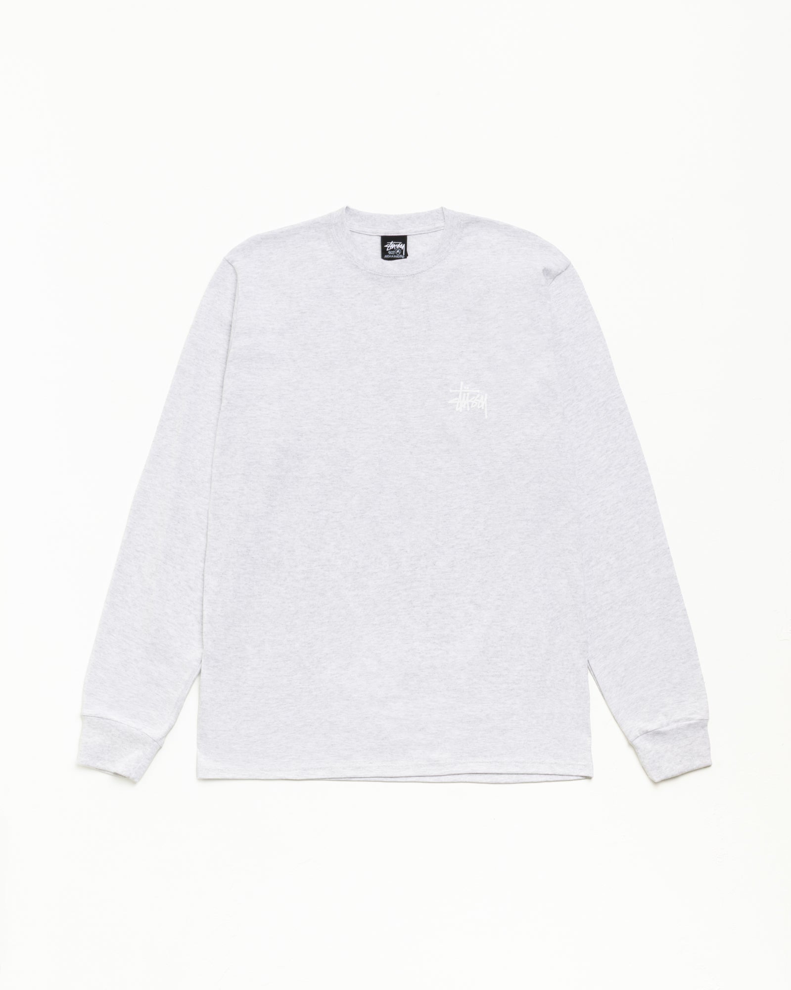베이식 Stüssy LS 티 유니섹스 롱 슬리브 애시 헤더 색상