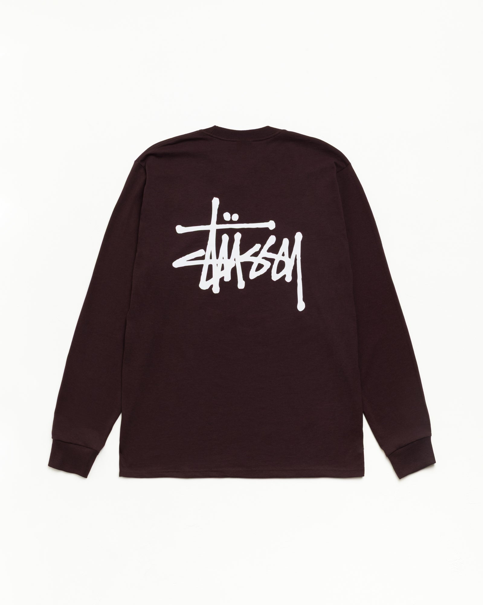베이식 Stüssy LS 티 유니섹스 긴소매 초콜릿 컬러