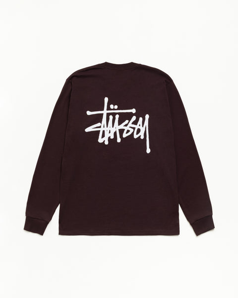 베이식 Stüssy LS 티 유니섹스 긴소매 초콜릿 컬러