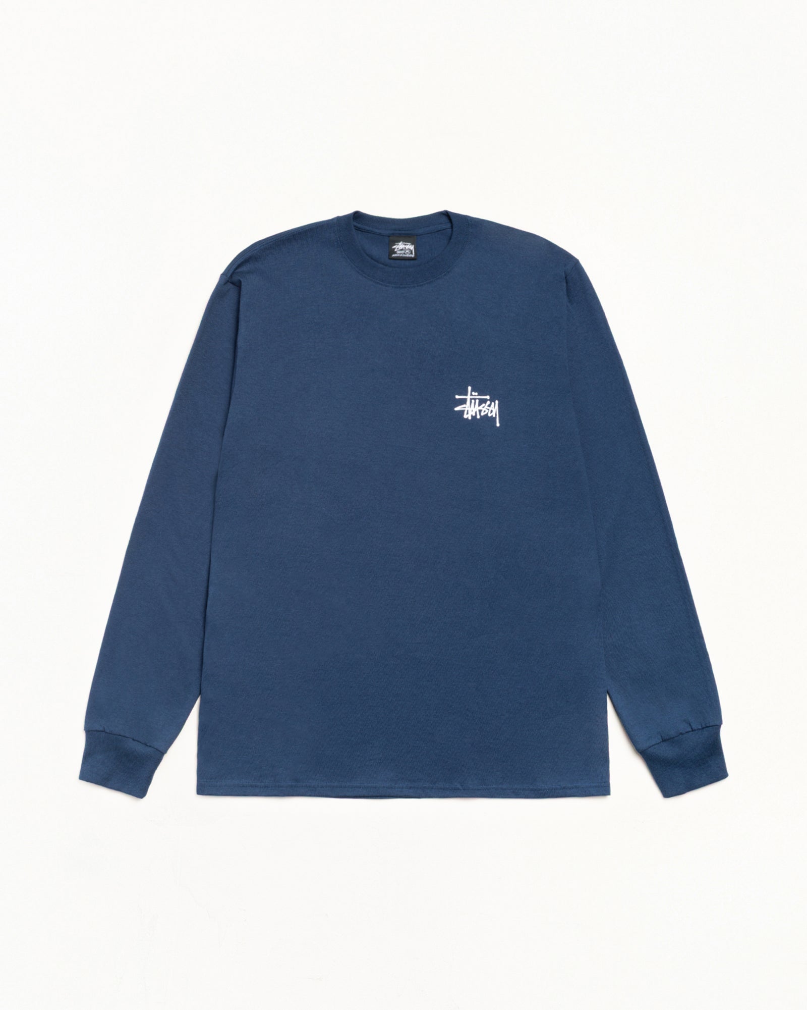 Basic Stussy Ls Tee Mens Long Sleeve In Navy