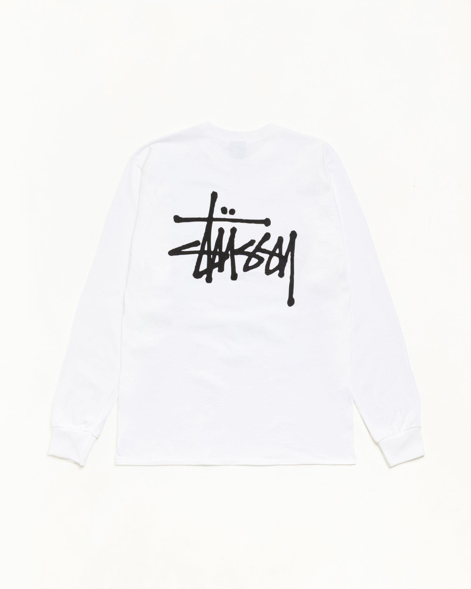 베이식 Stüssy LS 티 유니섹스 롱슬리브 화이트