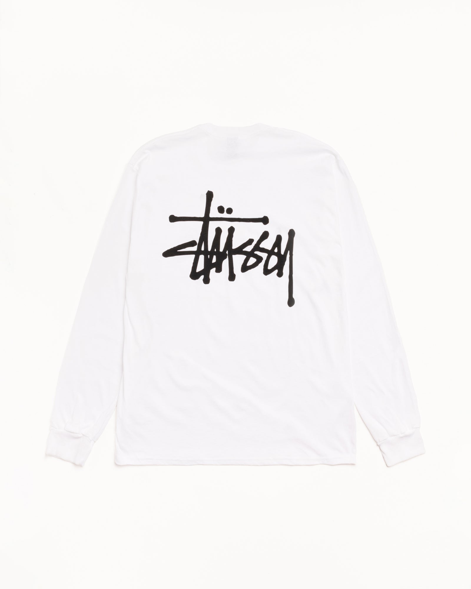 Basic Stussy Ls Tee Mens Long Sleeve In White