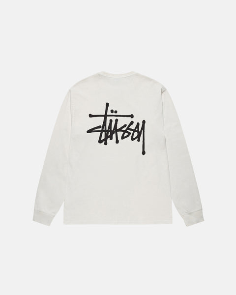 Basic Stüssy Ls Tee Pigment Dyed Natural Longsleeve